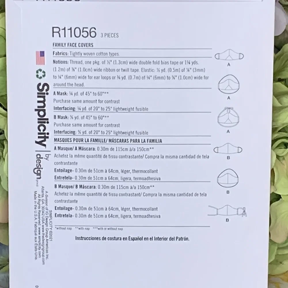 Simplicity mask sewing pattern - Picture 4 of 4